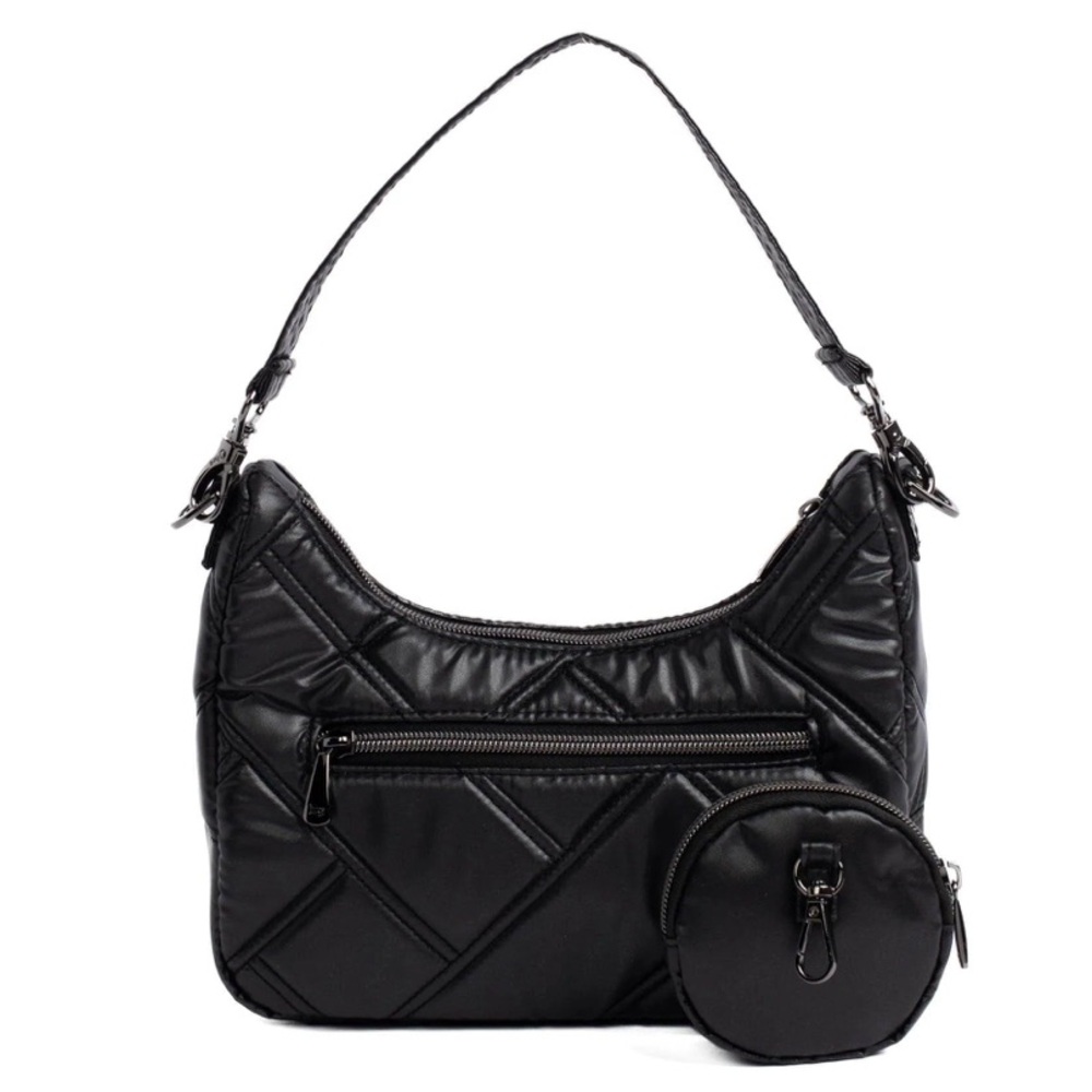 NWOT LUG Metallic Black Curtsy Mini Crossbody Shoulder Purse Bag - Picture 3 of 6